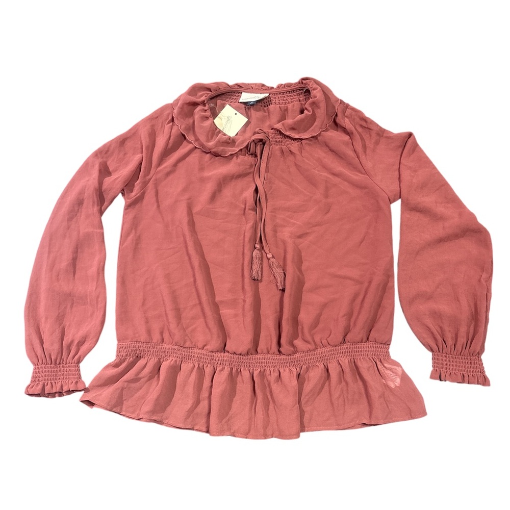 Universal Thread Coral Ruffled Top - Picture 3 of 8